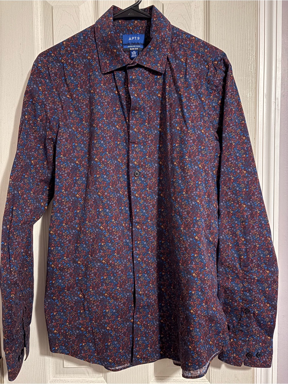 Apt. 9 Men’s Navy Micro Floral Button-Down Shirt